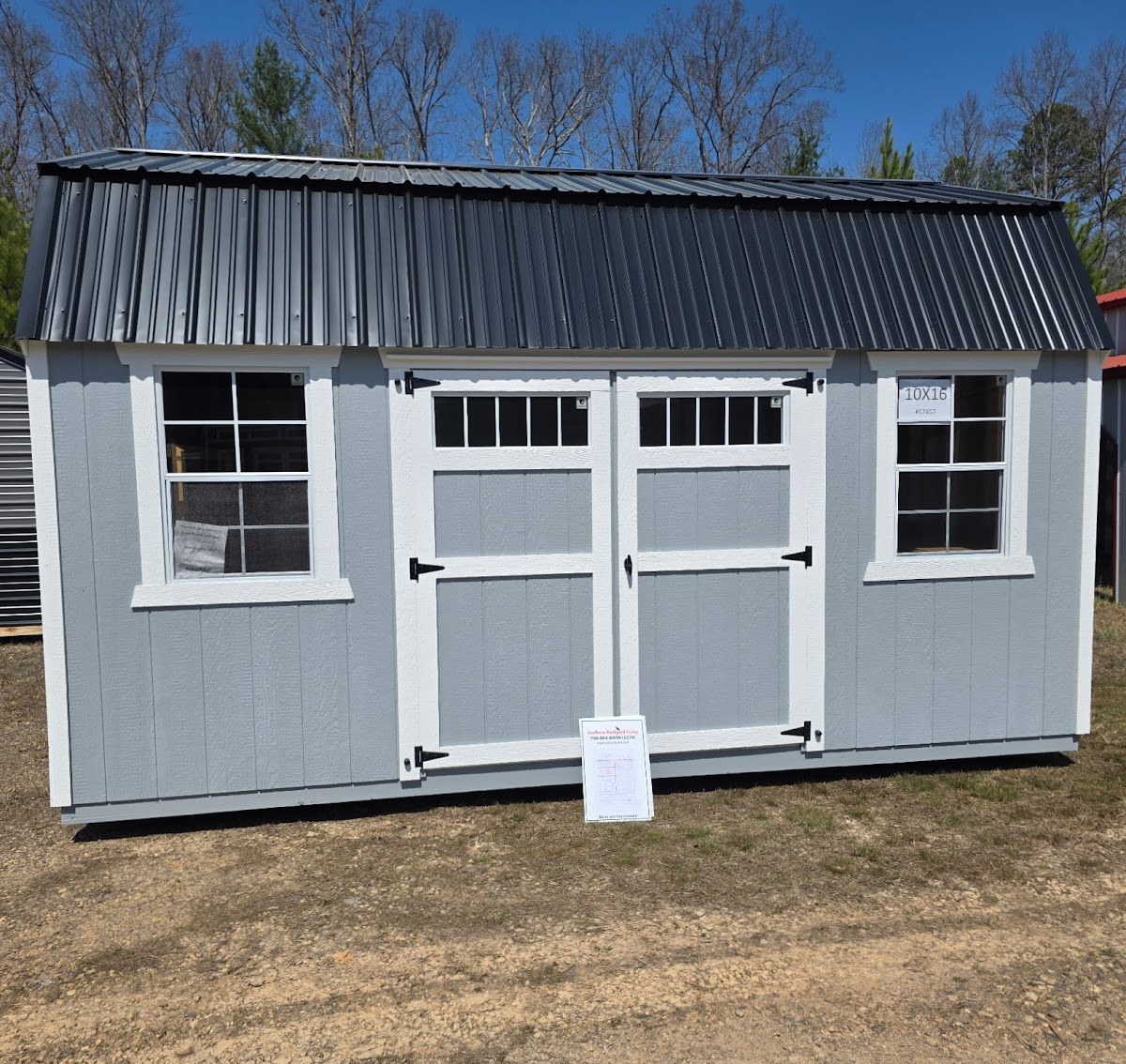 10x160 Side Lofted Barn Super Shed (57457)