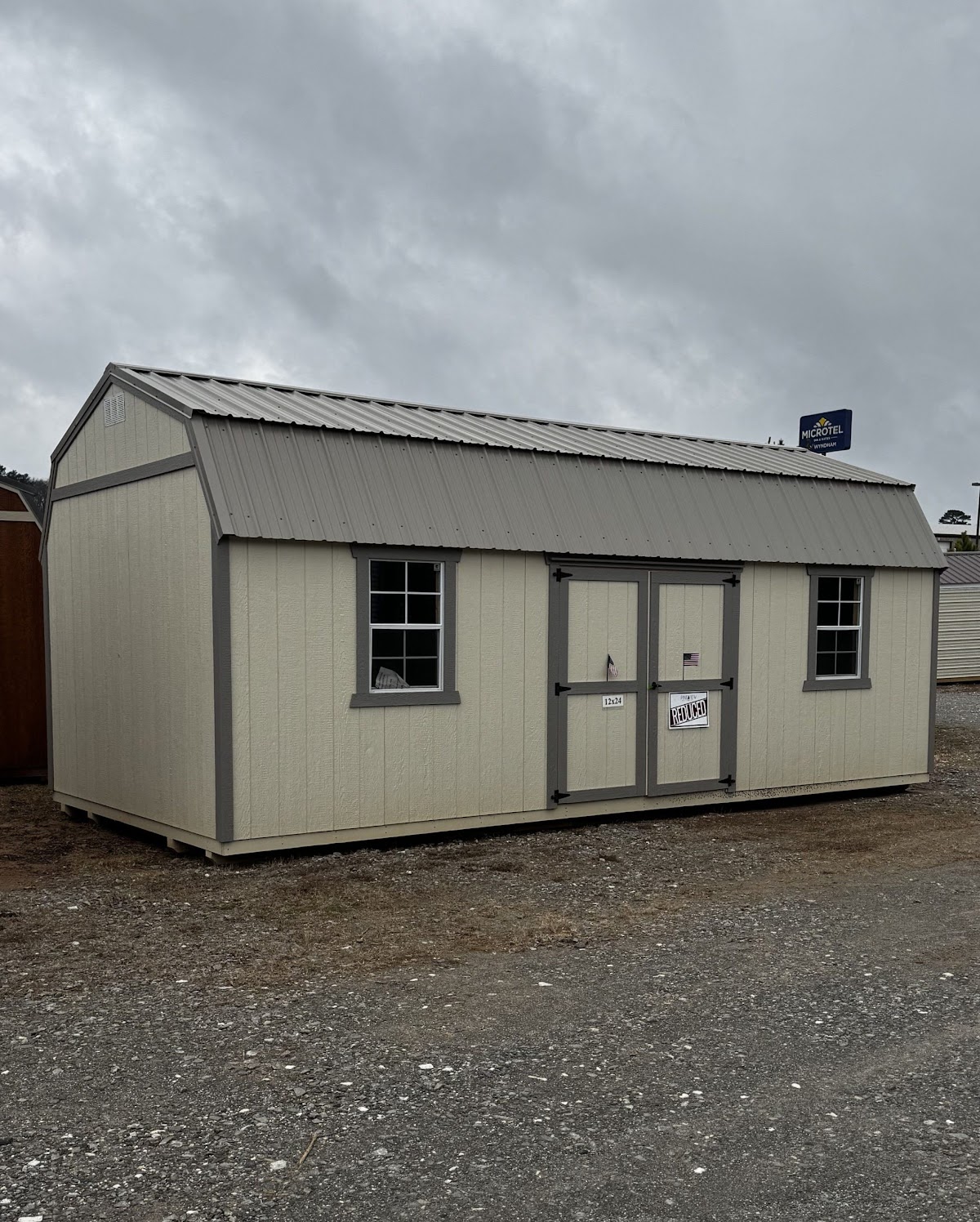 12x24 Side Lofted Barn Shed (56486)
